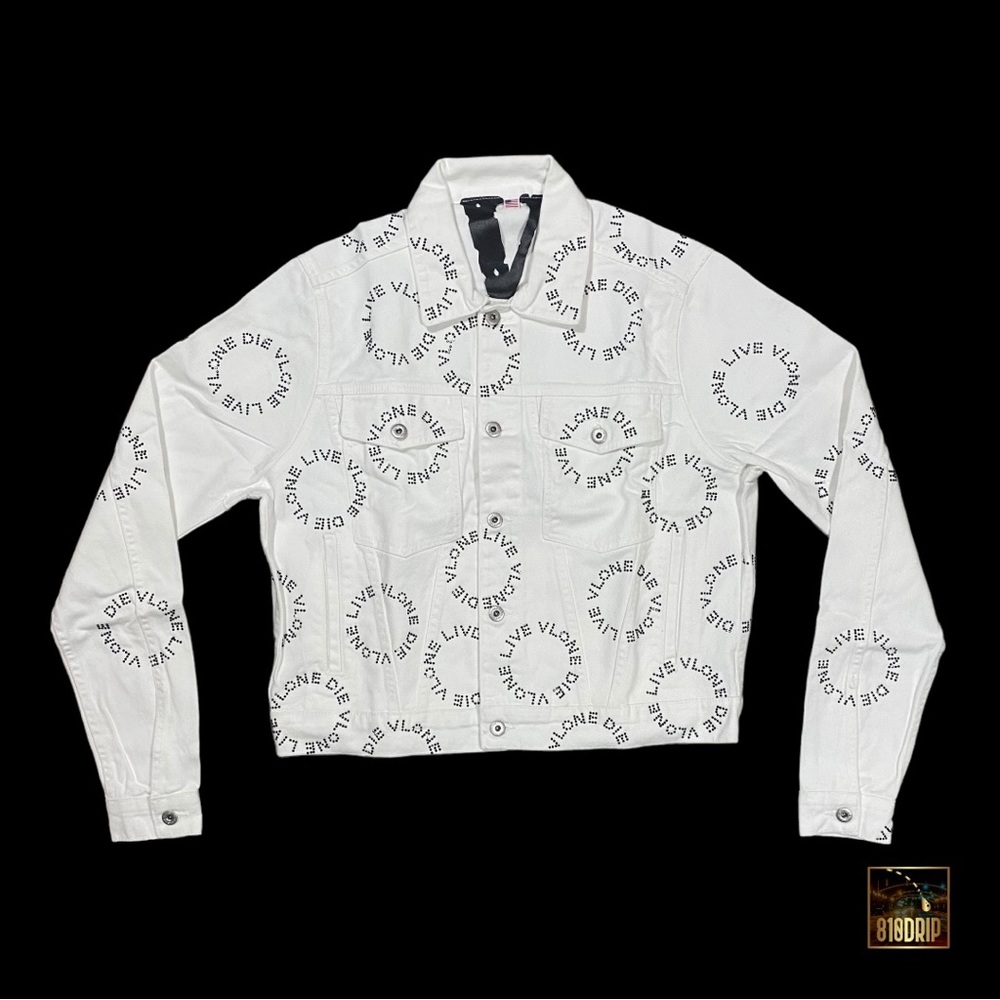 Unreleased Vlone Rhinestone Denim Jacket (M)